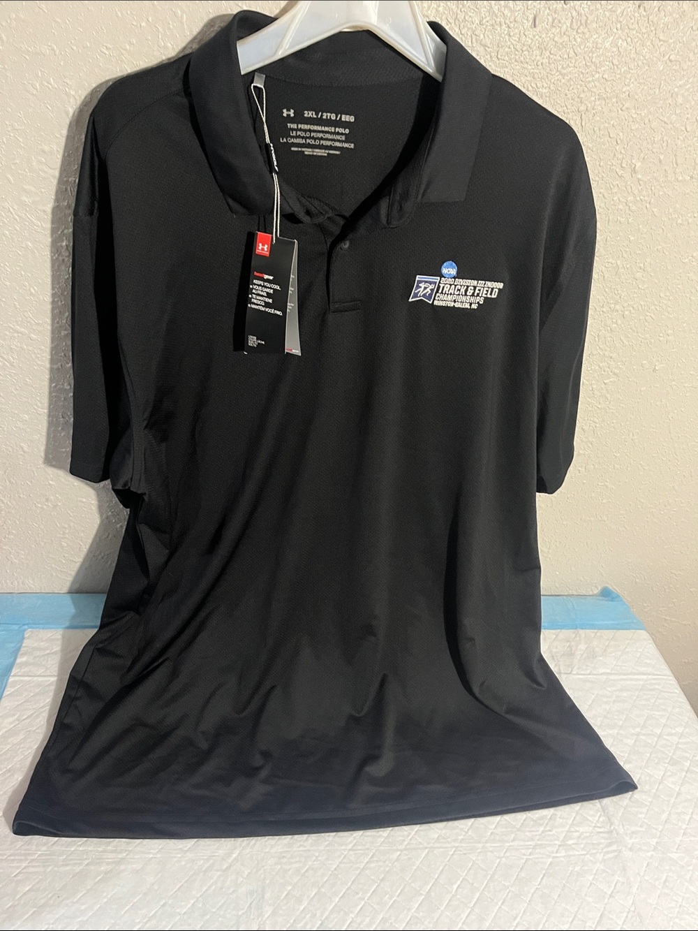 Under Armour Black Men's Polo with NCAA Track & Field Logo